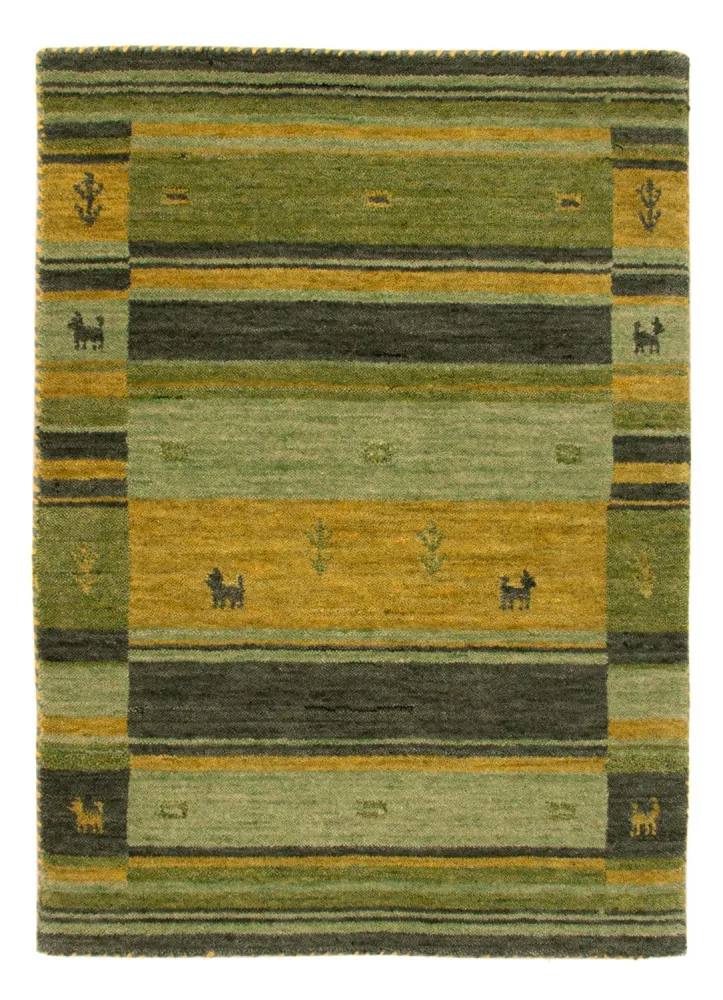 Gabbeh Teppich - Softy - 90 x 60 cm - grün