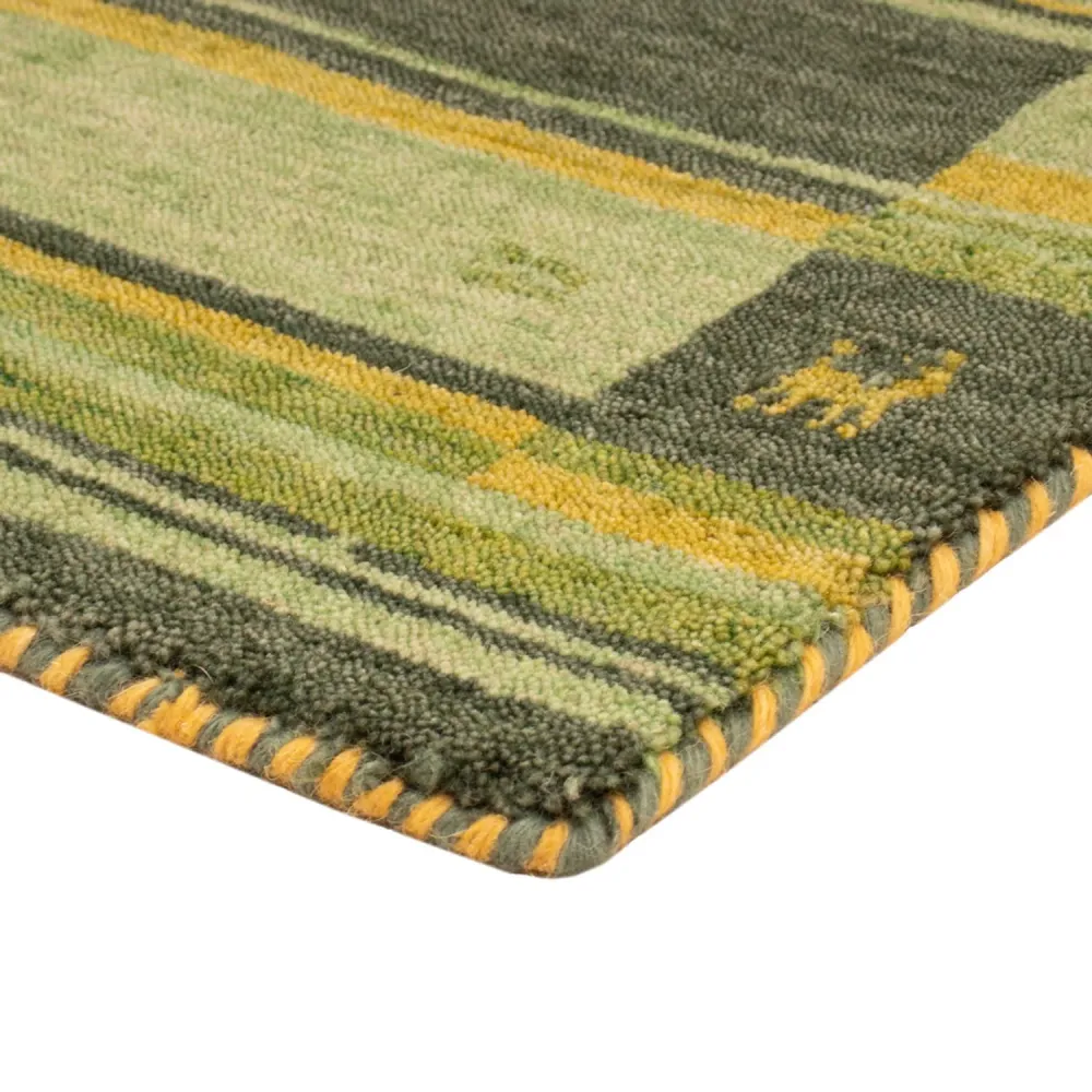 Gabbeh Teppich - Softy - 90 x 60 cm - grün