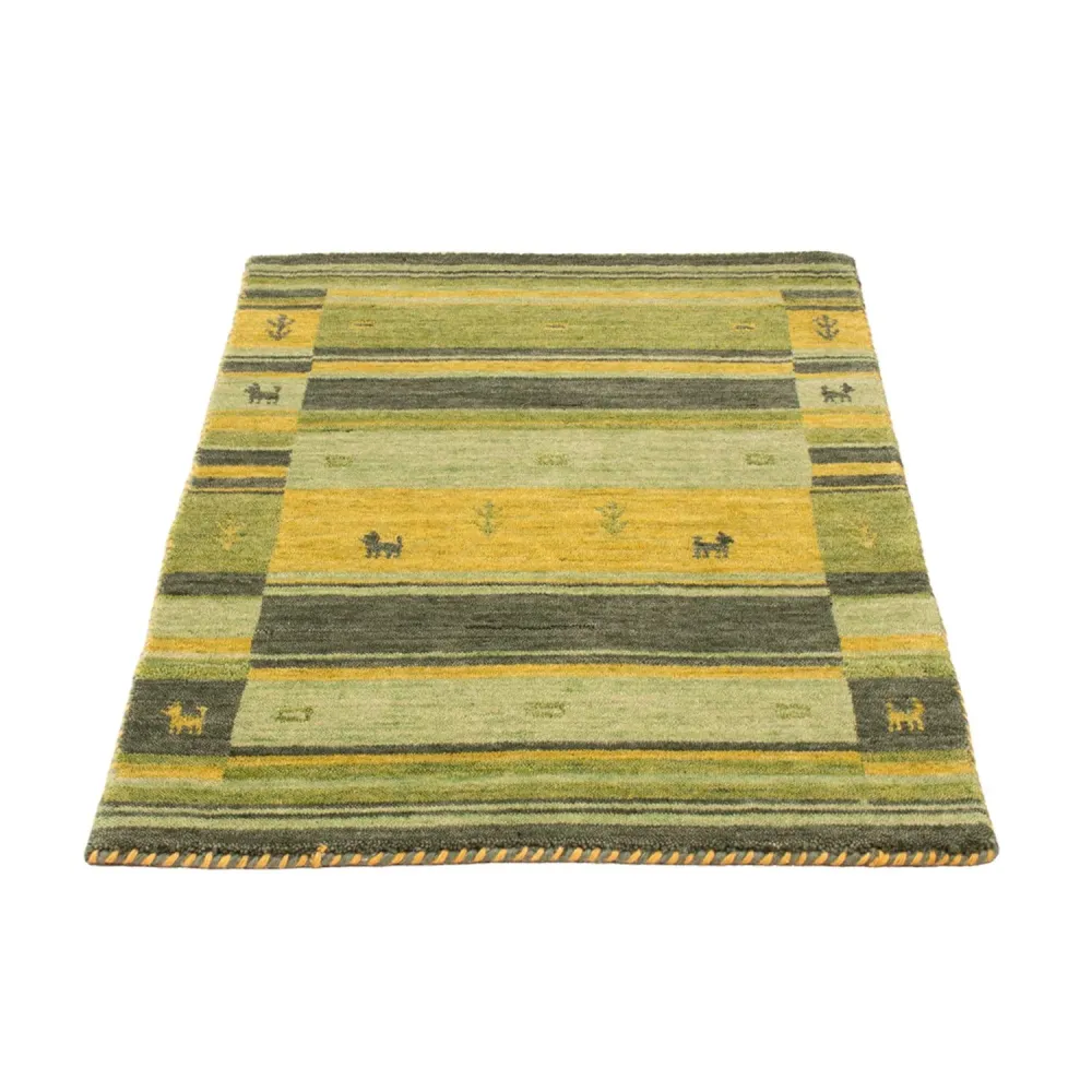 Gabbeh Teppich - Softy - 90 x 60 cm - grün