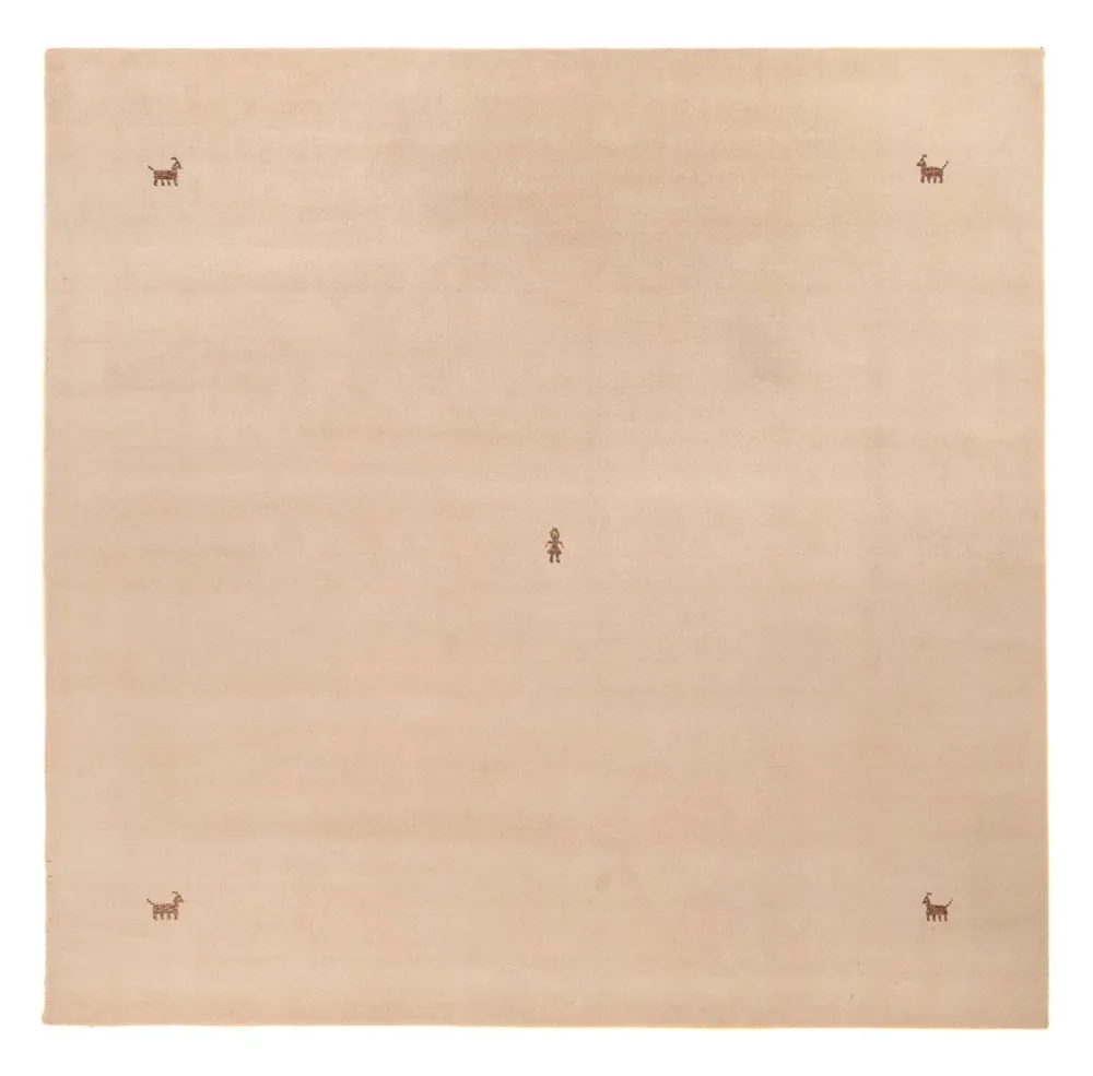 Gabbeh Teppich - Softy quadratisch - 250 x 250 cm - beige