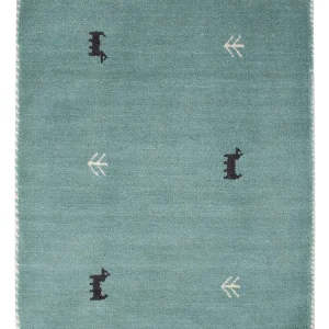 Gabbeh Teppich - Softy - 90 x 60 cm - türkis