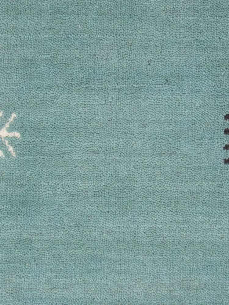 Gabbeh Teppich - Softy - 90 x 60 cm - türkis