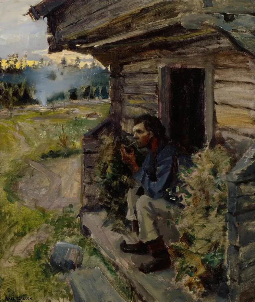 Gemälde Abendliche Ruhe - Akseli Gallen-Kallela | Kunstdruck