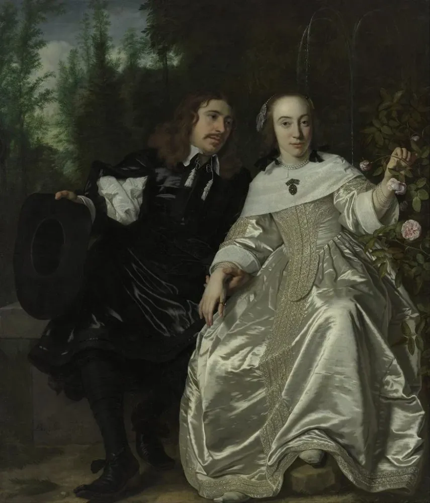 Gemälde Abraham del Court und seine Ehefrau Maria de Kaersgieter - Bartholomeus van der Helst | Kunstdruck