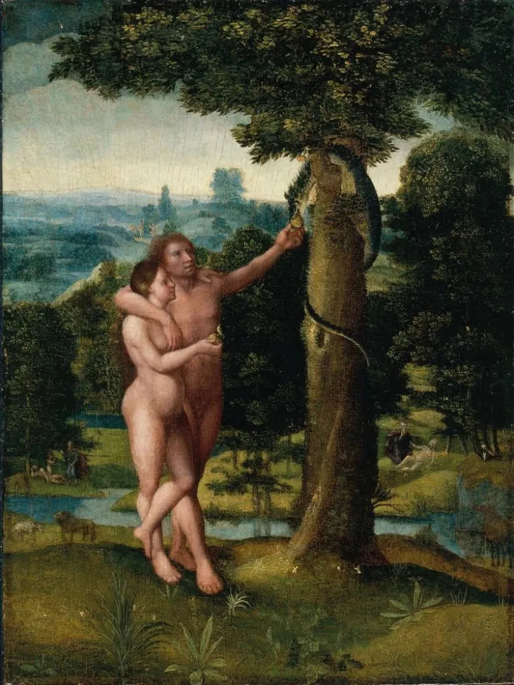 Gemälde Adam und Eva - Adriaen Isenbrandt