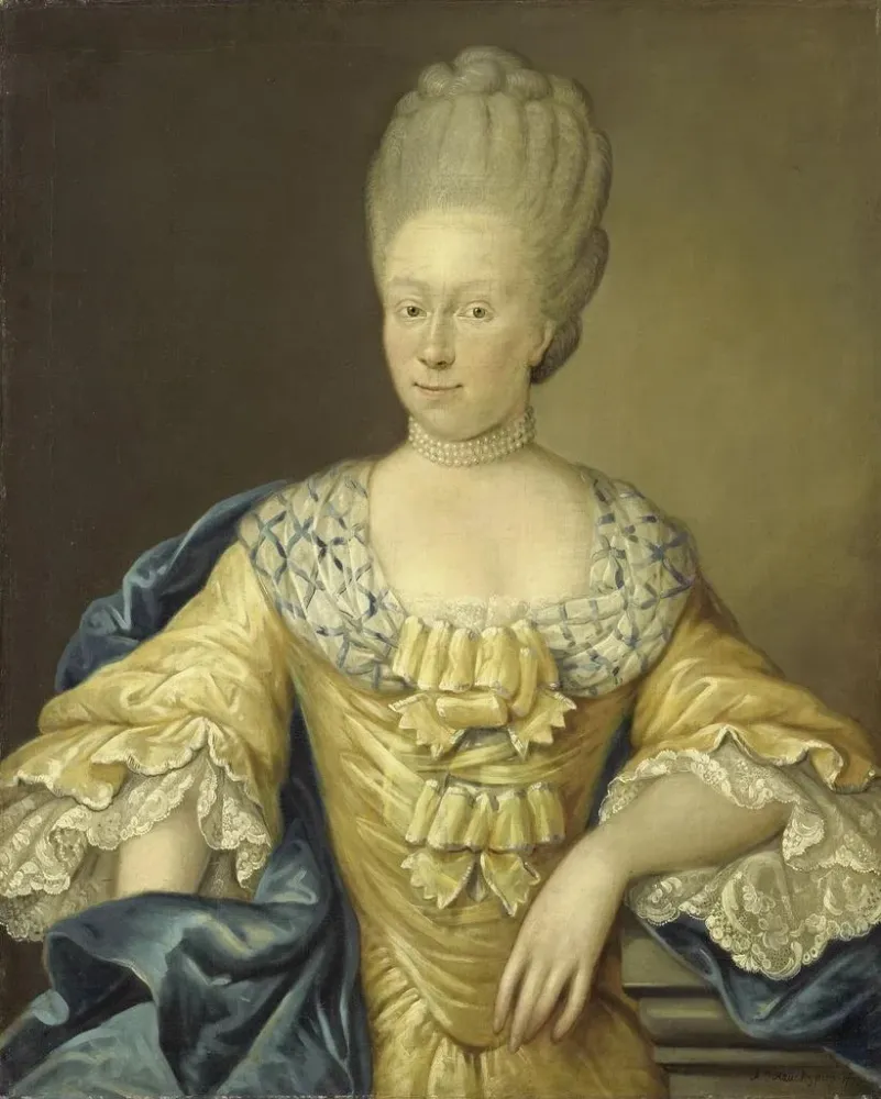 Gemälde Adriana Johanna van Heusden Ehefrau von Johan Arnold Zoutman - August Christian Hauck