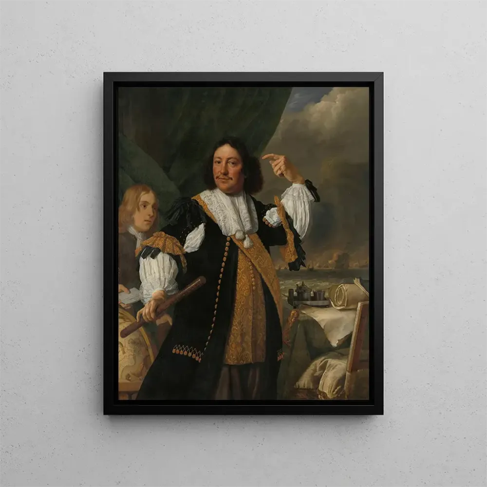 Gemälde Aert van Nes 1626-1693 Vizeadmiral - Bartholomeus van der Helst | Kunstdruck