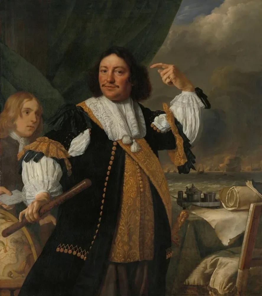 Gemälde Aert van Nes 1626-1693 Vizeadmiral - Bartholomeus van der Helst | Kunstdruck