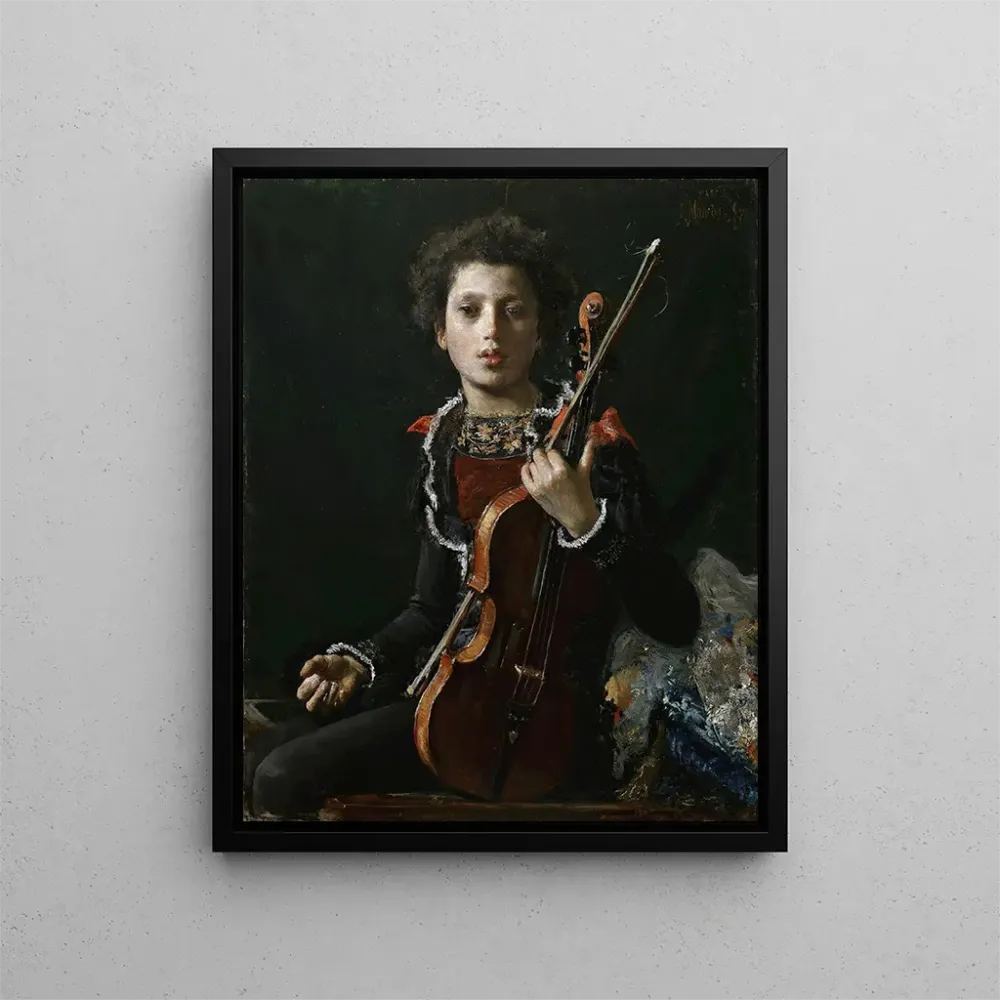 Gemälde Akrobat mit Violine - Antonio Mancini | Kunstdruck