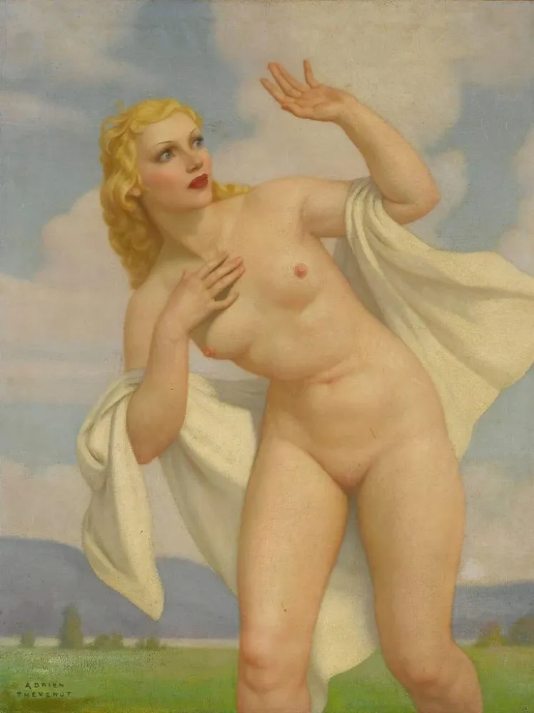 Gemälde Akt einer Landschaft - Adrien Thevenot | Kunstdruck