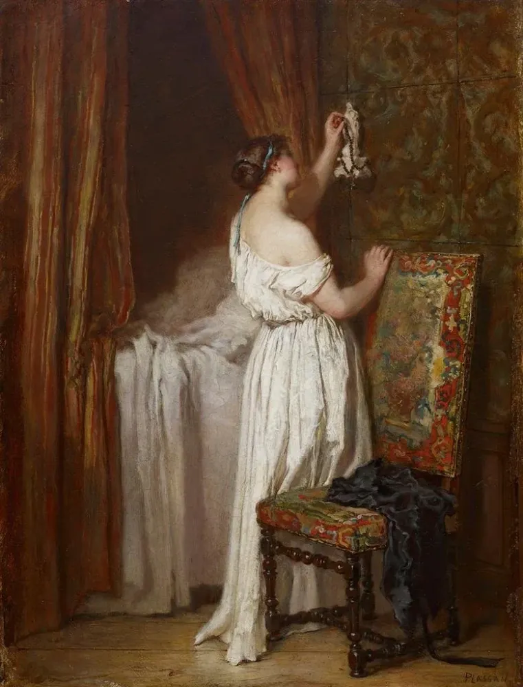 Gemälde Andacht - Antoine-Émile Plassan | Kunstdruck