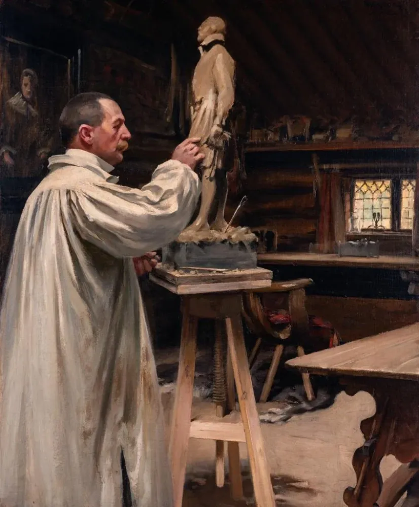Gemälde Anders Zorn seinem Atelier - August Hagborg | Kunstdruck