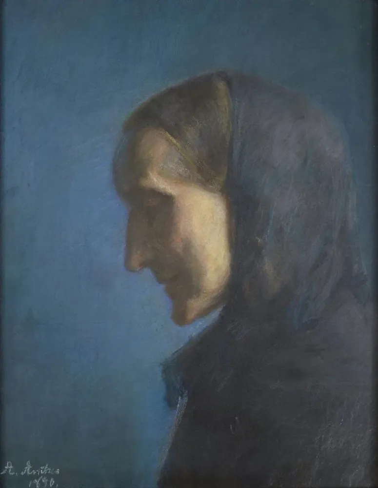Gemälde Ane Hedvig Brøndum, die Mutter der Künstler - Anna Ancher | Kunstdruck