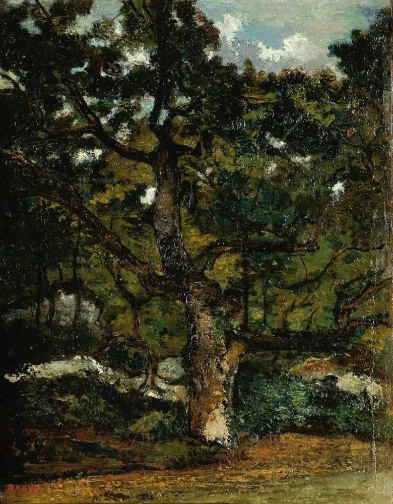 Gemälde Ansicht des Waldes von Fontainebleau - Antoine-Louis Barye | Kunstdruck