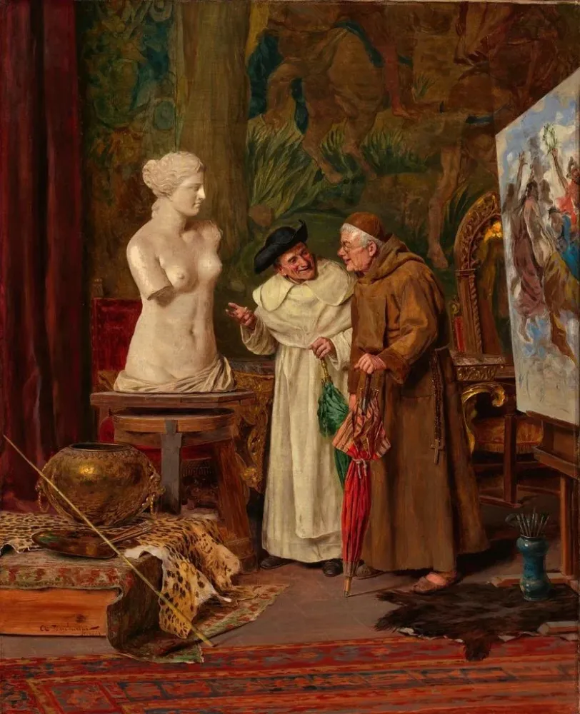 Gemälde Im Atelier - Arnoldo Tamburini | Kunstdruck
