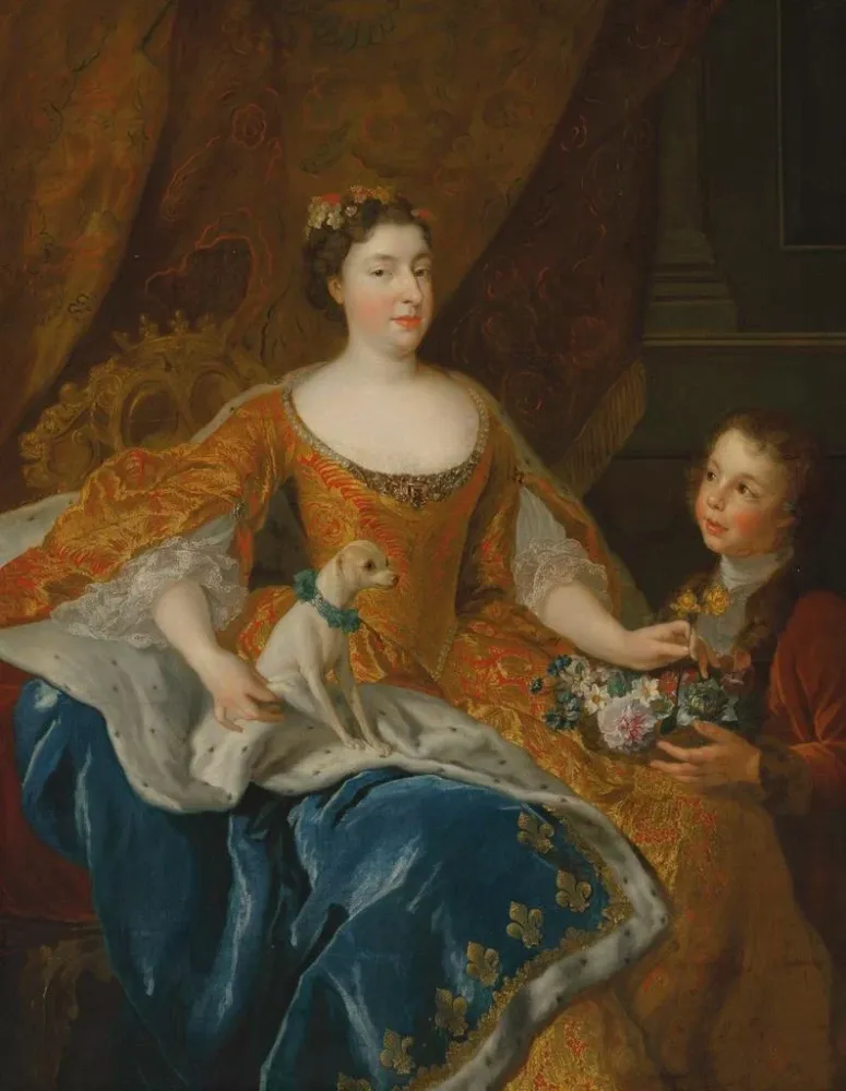 Gemälde Augusta Marie Jeanne de Baden-Baden Herzogin von Orléans - Alexis Simon Belle | Kunstdruck