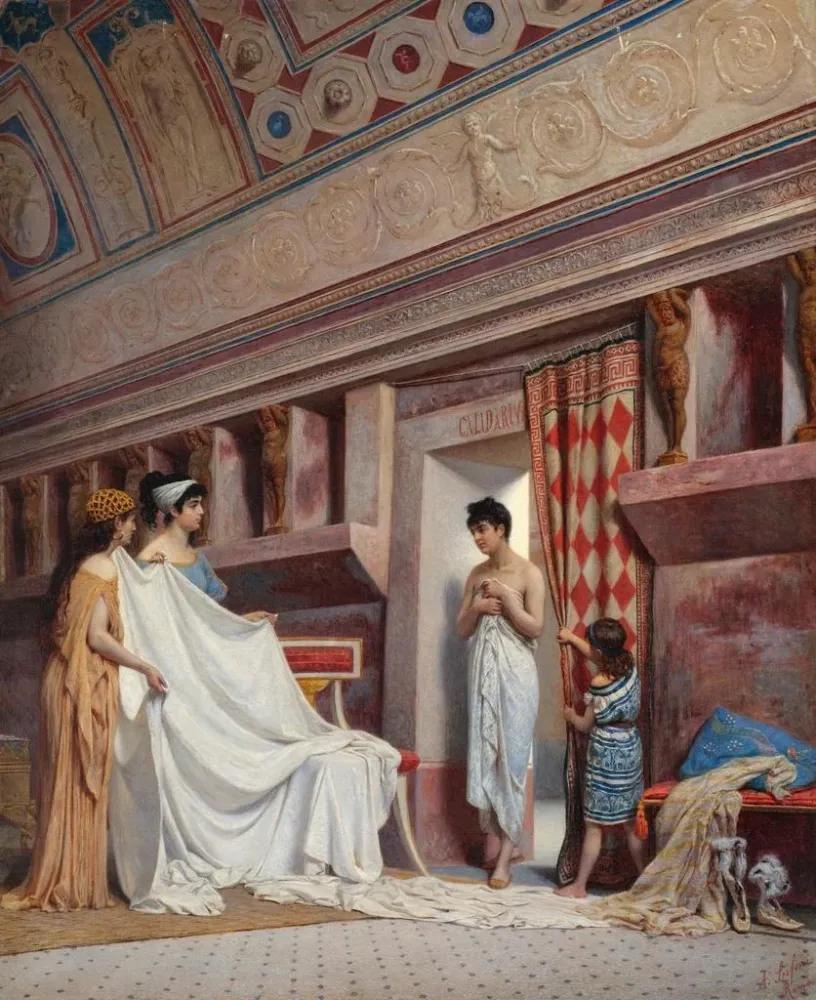 Gemälde Badeszene - Anatolio Scifoni | Kunstdruck
