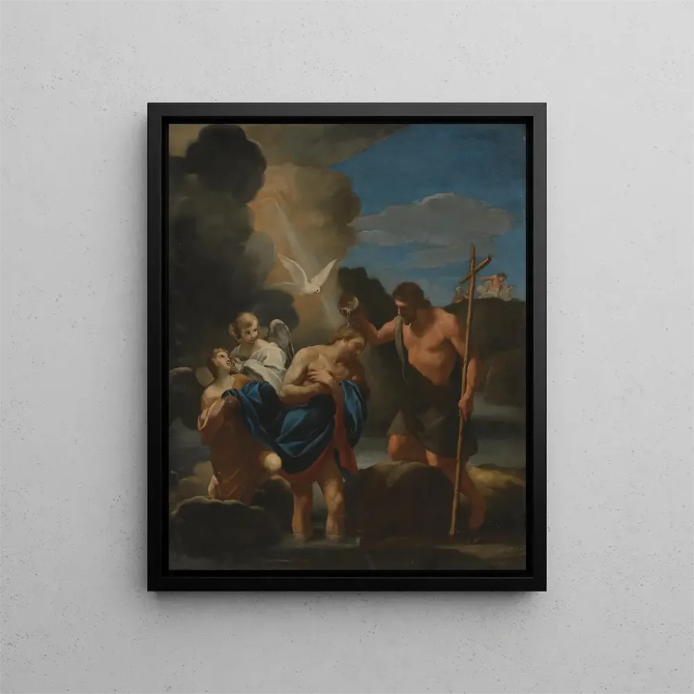 Gemälde Le baptême du Christ - Andrea Sacchi | Kunstdruck