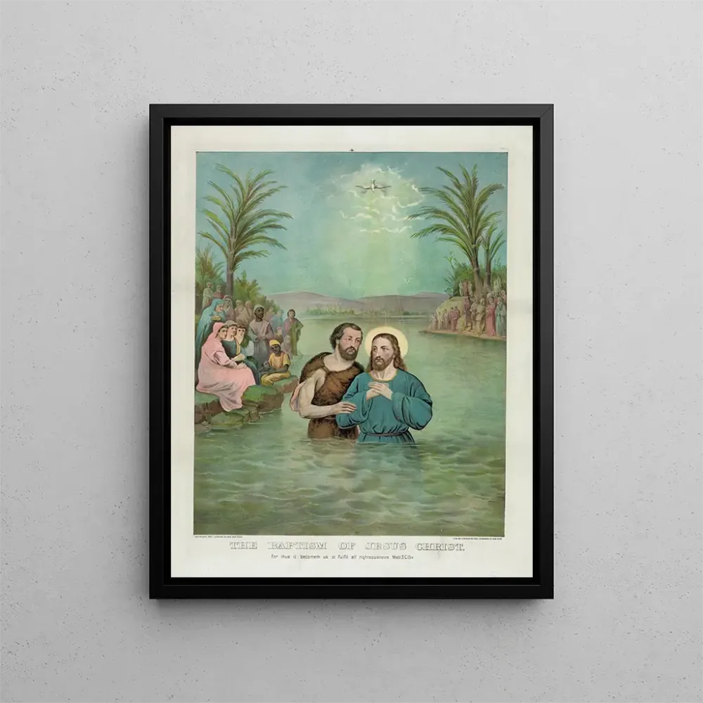 Gemälde Le Baptême du Christ - Currier Ives | Kunstdruck