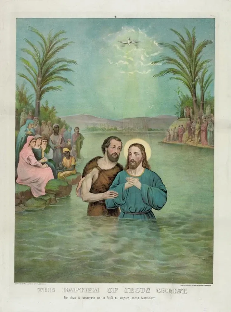 Gemälde Le Baptême du Christ - Currier Ives | Kunstdruck