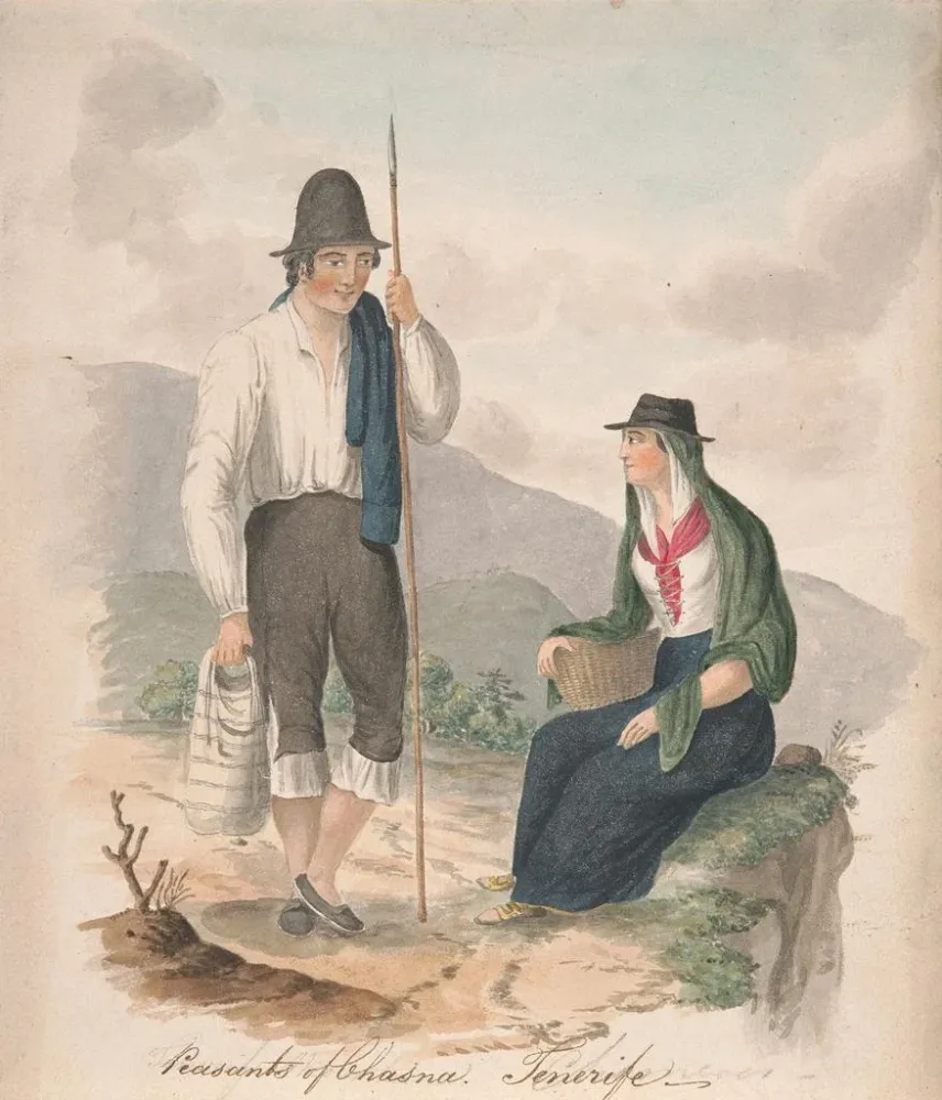 Gemälde Bauern von Chasna Teneriffa - Alfred Diston
