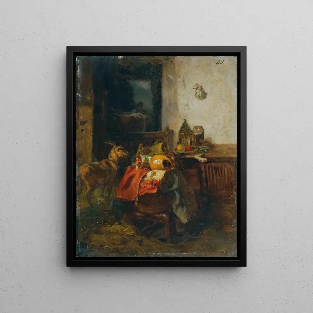 Gemälde Bauernzimmer mit Stillleben - Anton Schrödl | Kunstdruck