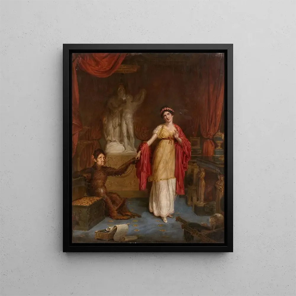 Gemälde La Belle et la Bête, satirische Allegorie von Thomas Hope und seiner Ehefrau Louisa - Antoine Dubost | Kunstdruck