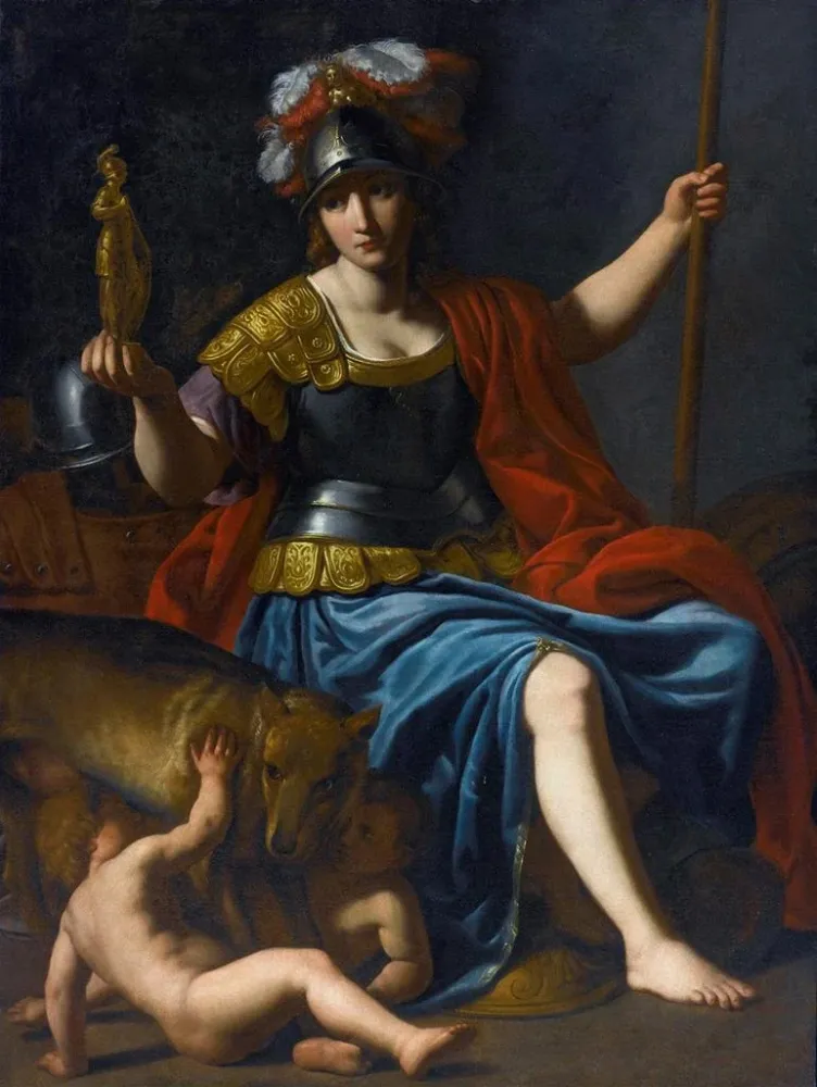 Gemälde Bellone mit Romulus und Remus - Alessandro Turchi | Kunstdruck
