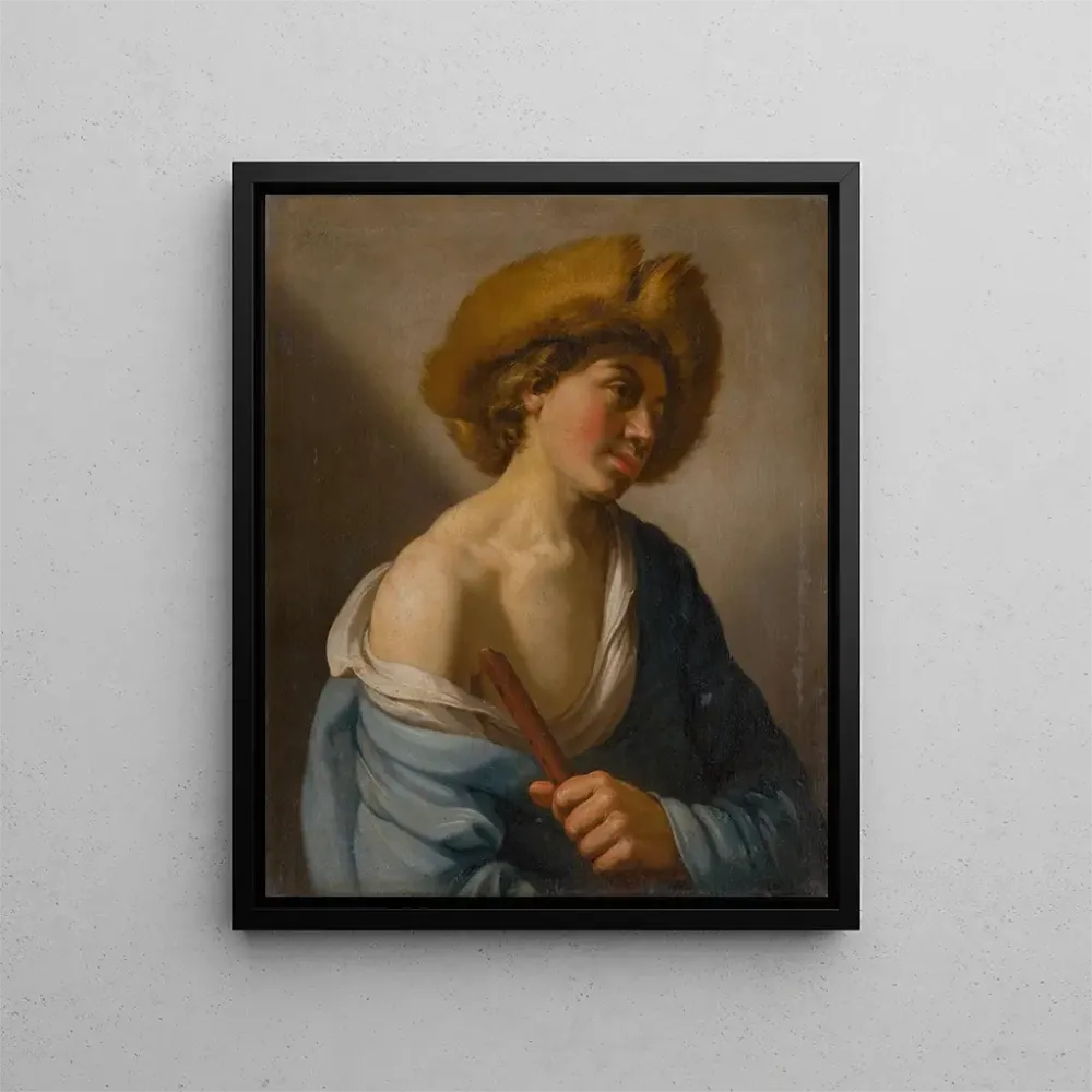 Gemälde Berger mit einer Flöte - Anonym | Kunstdruck