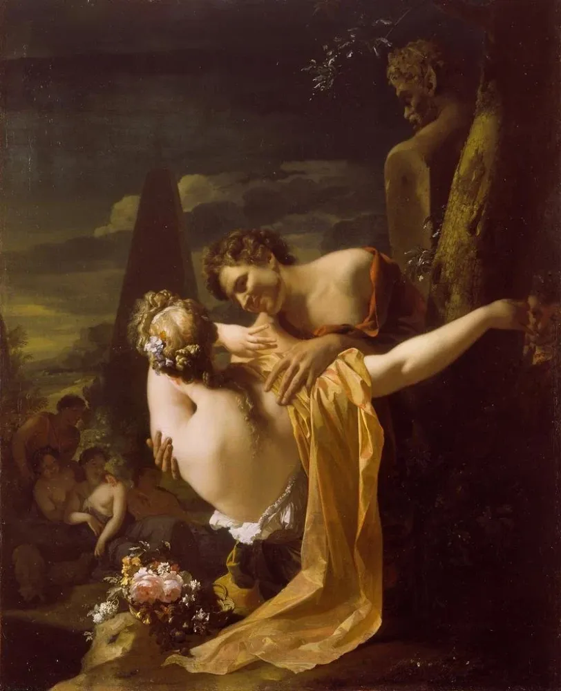 Gemälde Berger und Bäuerin - Adriaen van der Werff | Kunstdruck