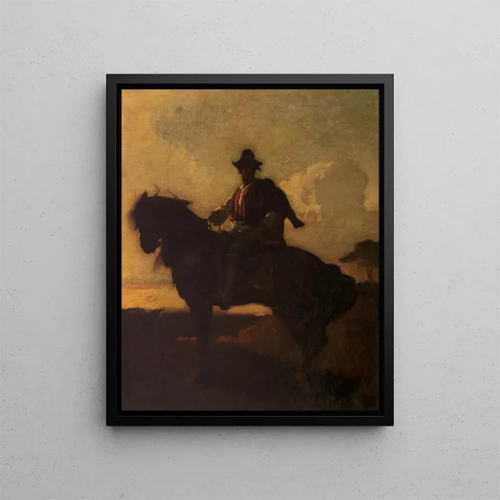 Gemälde Berger und Pferd der Landschaft von Rom - François Nicolas Chifflart | Kunstdruck