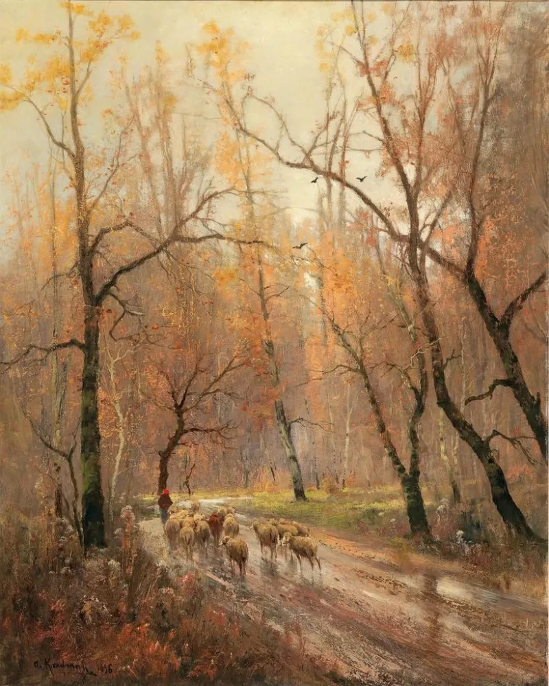 Gemälde Bergère de retour à la maison - Adolf Kaufmann | Kunstdruck