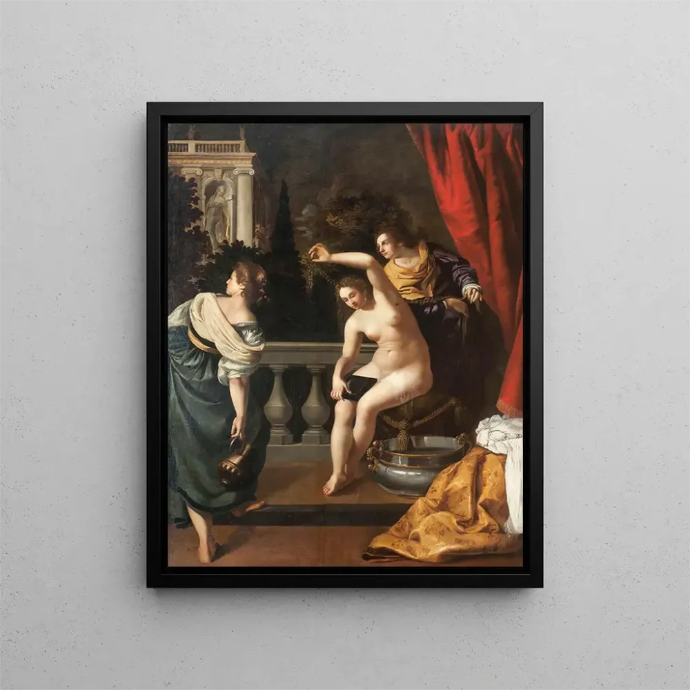 Gemälde Bethsabée im Bad - Artemisia Gentileschi | Kunstdruck