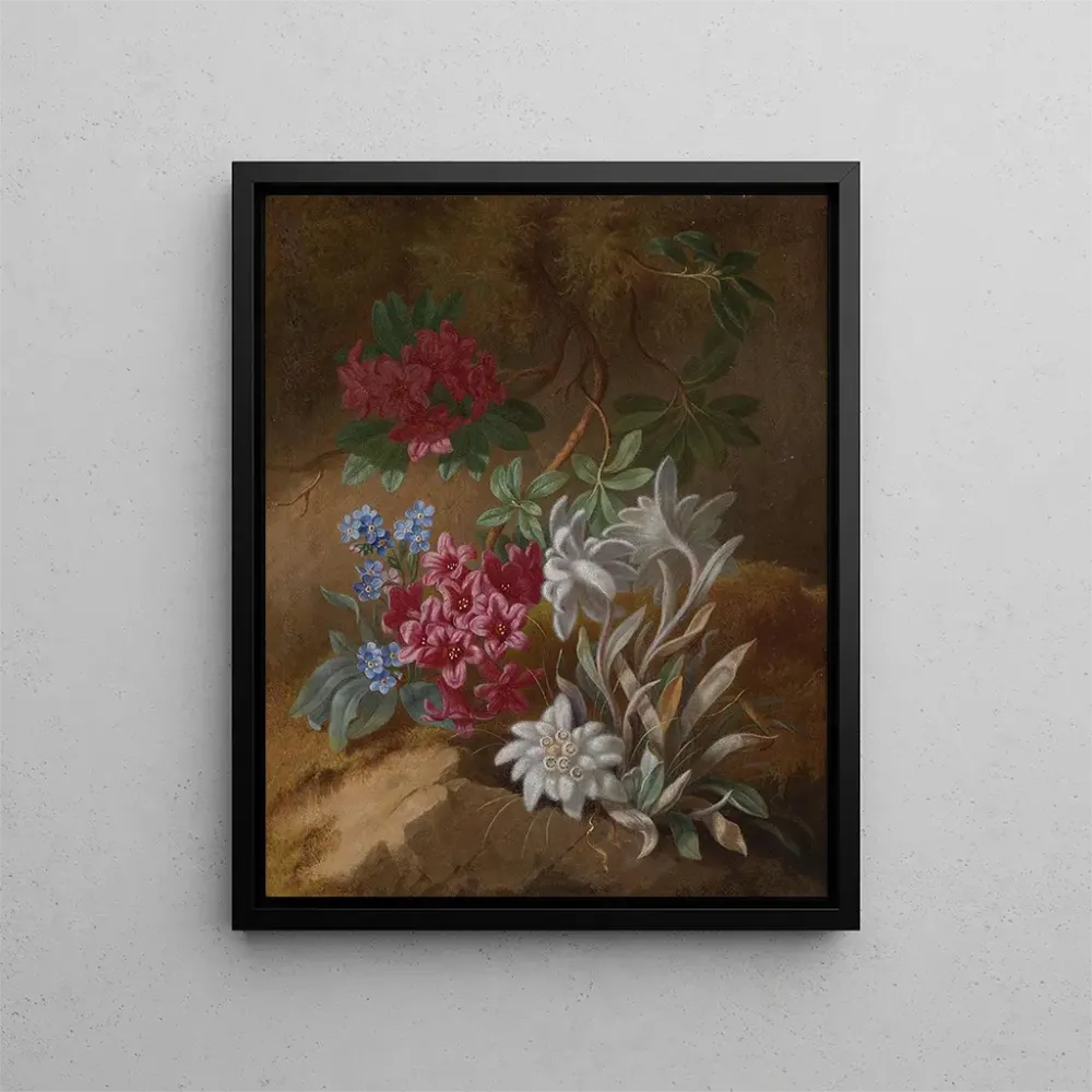 Gemälde Blumen der Alpen - Adèle Schuster