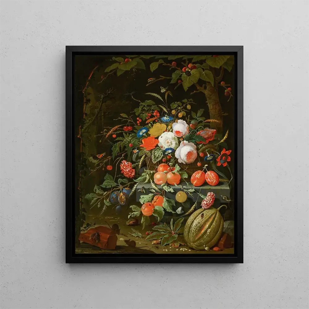 Gemälde Blumen und Früchte - Abraham Mignon | Kunstdruck