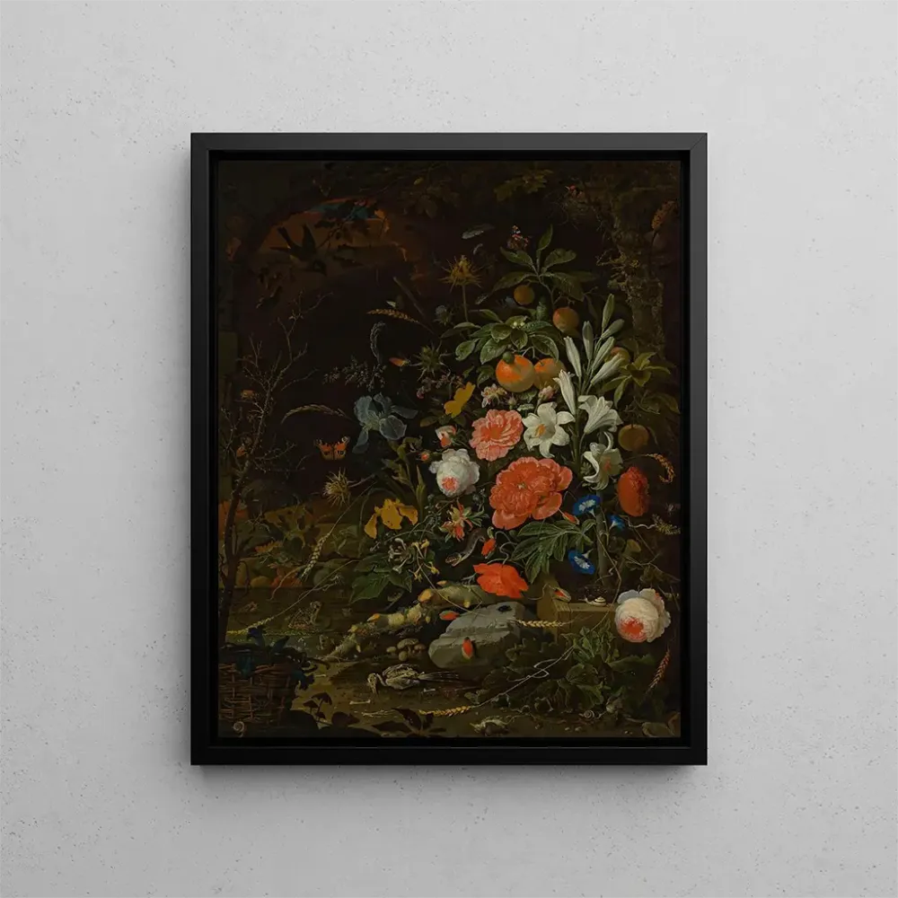 Gemälde Blumen und kleine Kreaturen Vanitas - Abraham Mignon