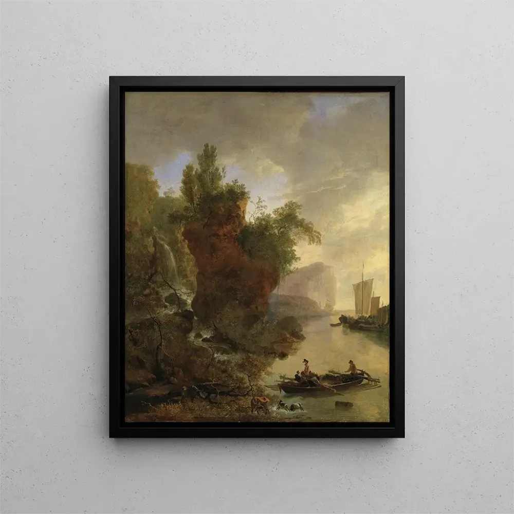 Gemälde Bucht mit einer Felsenküste - Adam Pynacker | Kunstdruck