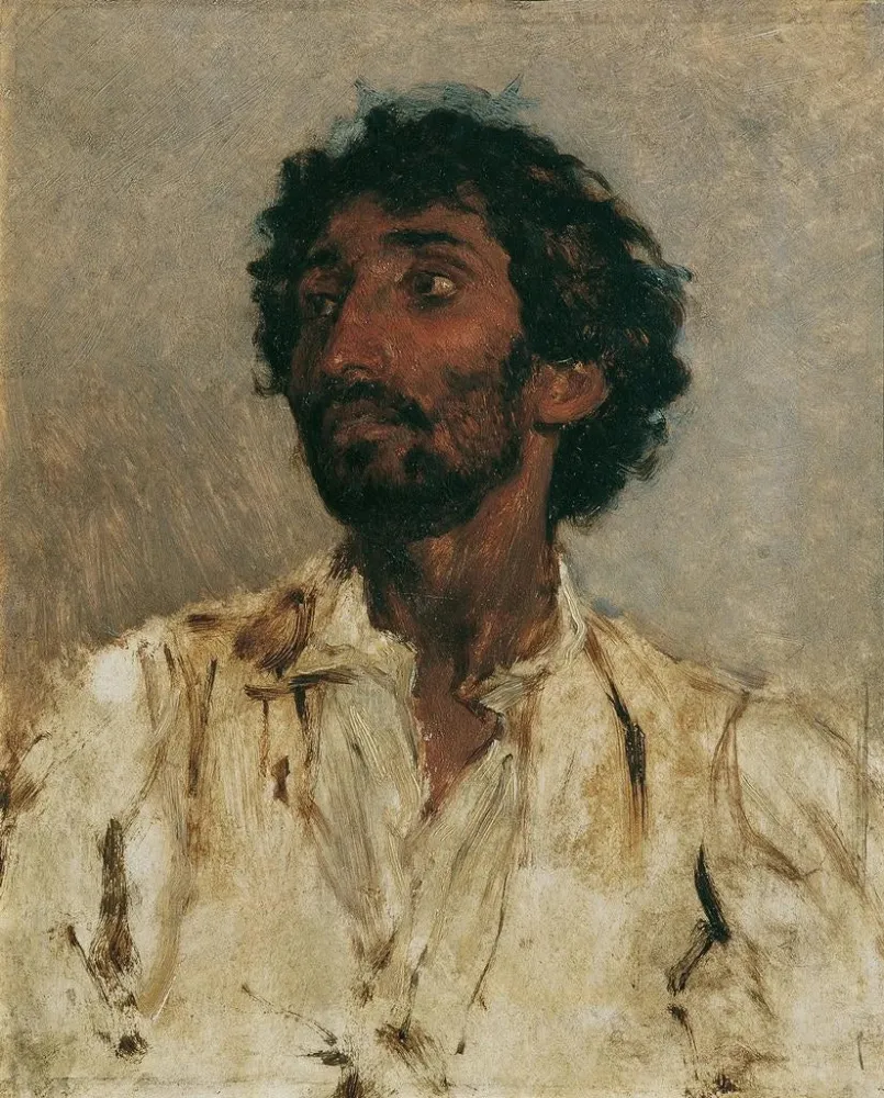 Gemälde Buste einer Zigeunerin - August von Pettenkofen | Kunstdruck