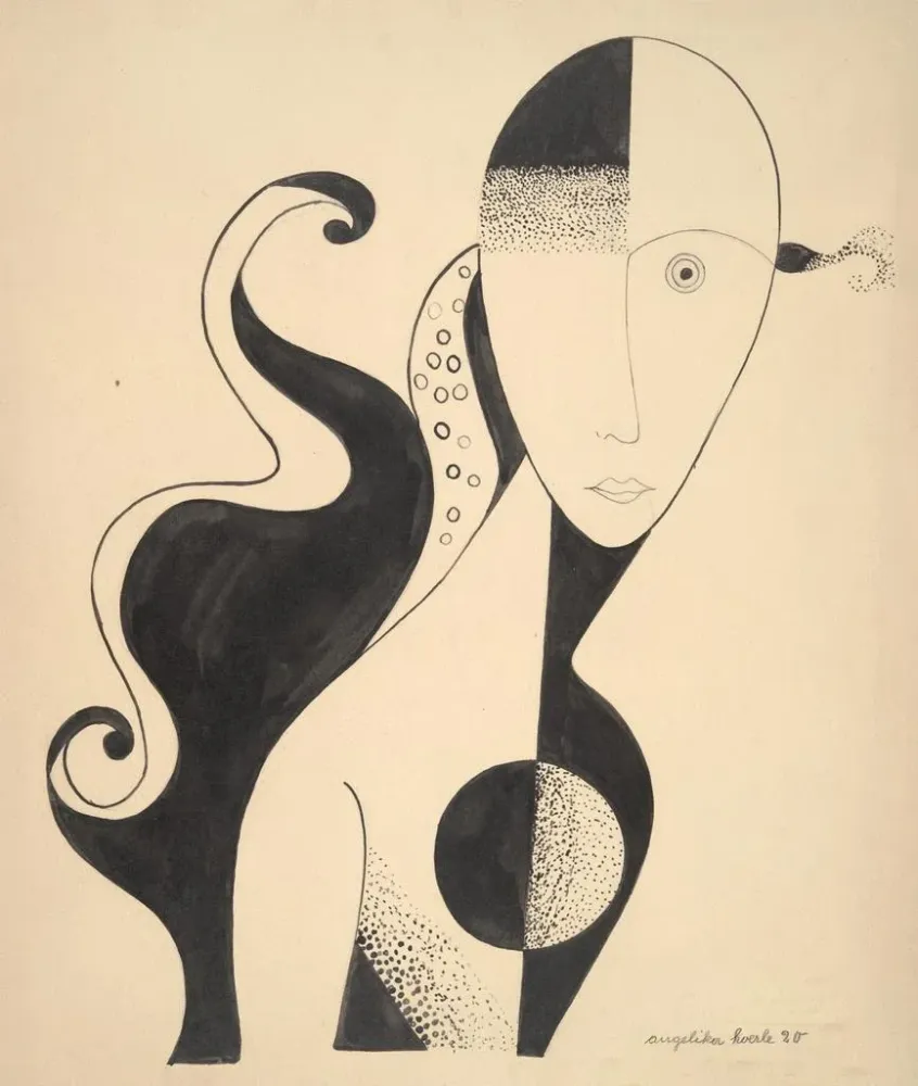 Gemälde Buste de femme - Angelika Hoerle | Kunstdruck