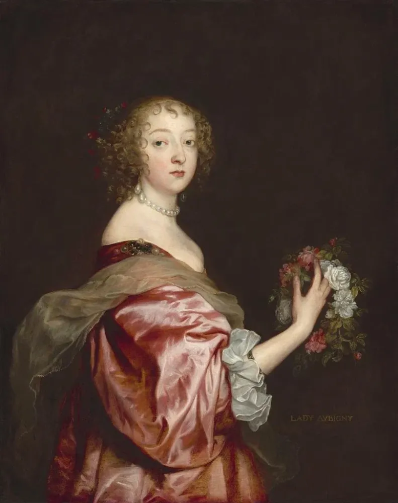 Gemälde Catherine Howard Lady d'Aubigny - Antoine van Dyck | Kunstdruck
