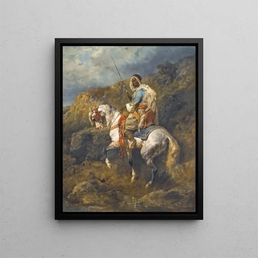Gemälde Cavalier arabe - Adolf Schreyer | Kunstdruck
