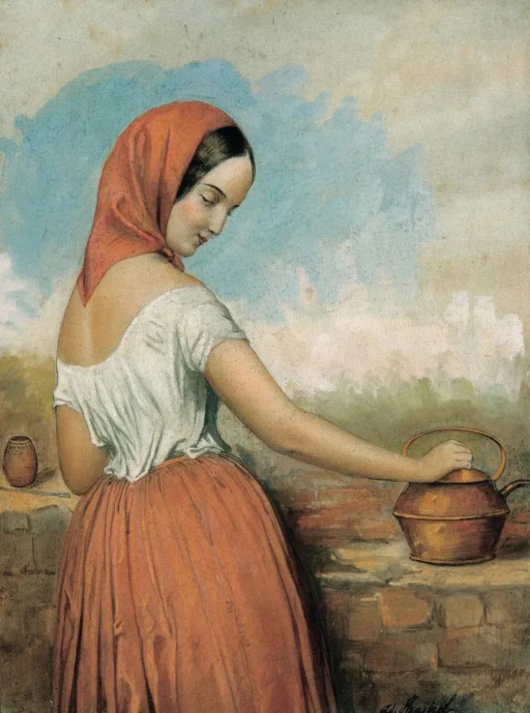 Gemälde Cebando maté - Adolphe Hastrel de Rivedoux | Kunstdruck