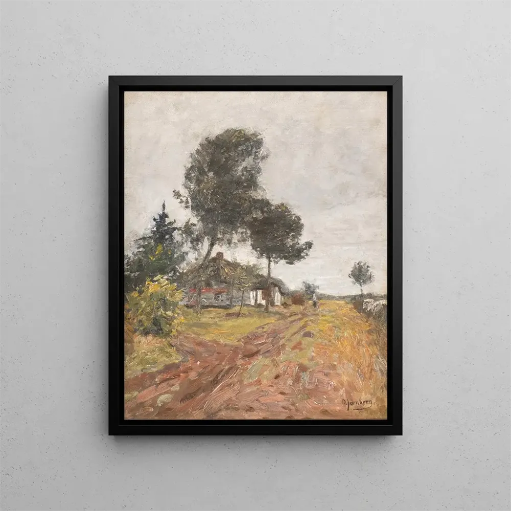 Gemälde Chalet am Wegesrand - August Jernberg | Kunstdruck