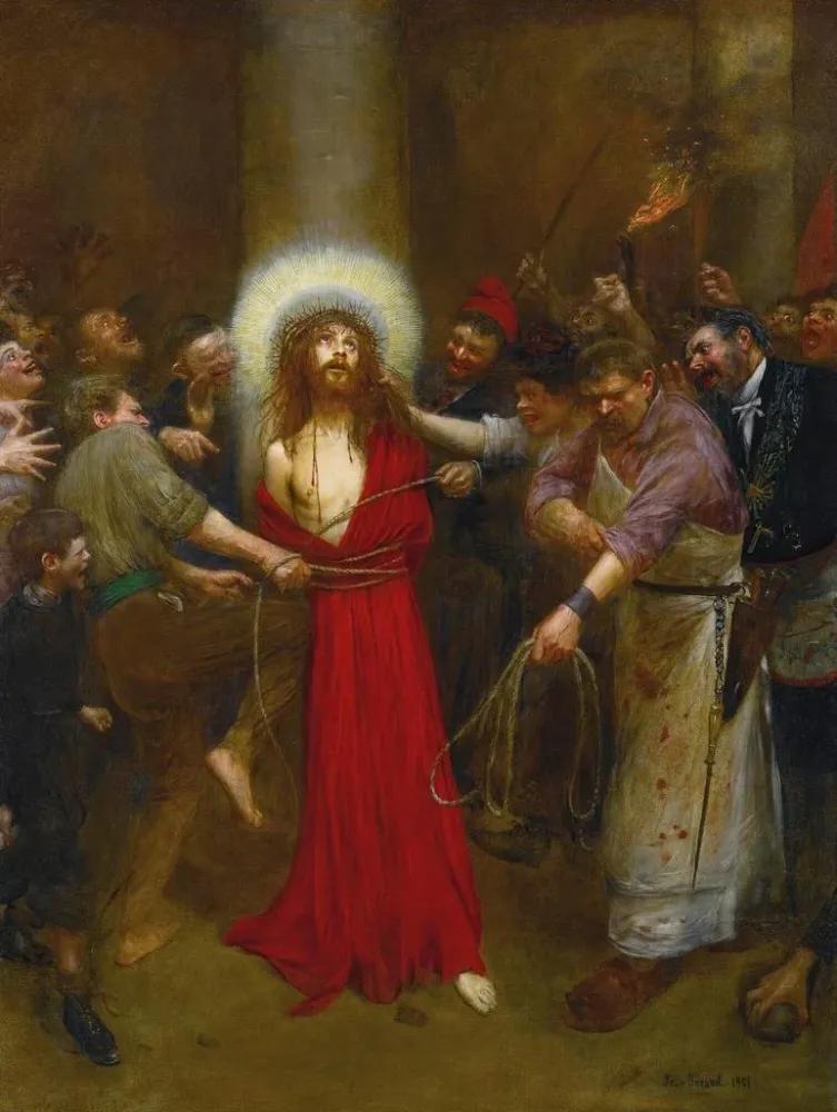 Gemälde Christus die Säule gebunden - Jean Braud | Kunstdruck