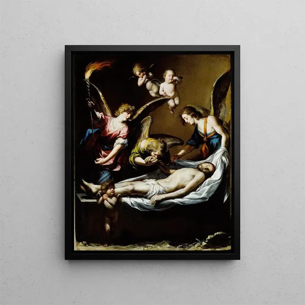 Gemälde Christus tot mit weinenden Engeln - Antonio del Castillo y Saavedra | Kunstdruck
