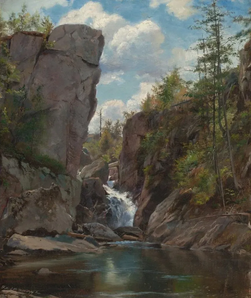Gemälde Chutes du Mississippi - École Américaine | Kunstdruck