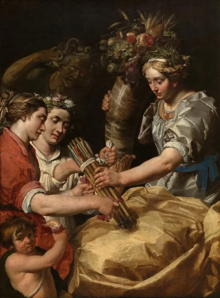 Gemälde Concorde Charité und Aufrichtigkeit Überwinde die Zwietracht - Abraham Janssens | Kunstdruck