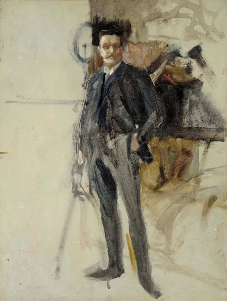 Gemälde Croquis d'autoportrait - Albert Edelfelt | Kunstdruck