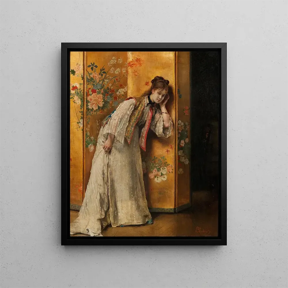 Gemälde Curieux - Alfred Stevens | Kunstdruck