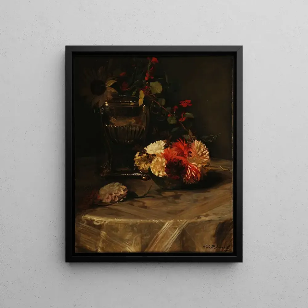 Gemälde Dahlias und Kapuzinerkresse - Jacques - Émile Blanche | Kunstdruck